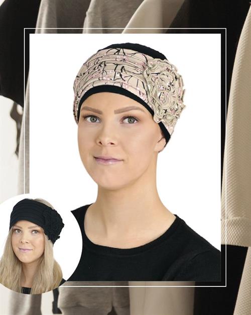 Toscana Headband med roset, 5 farver